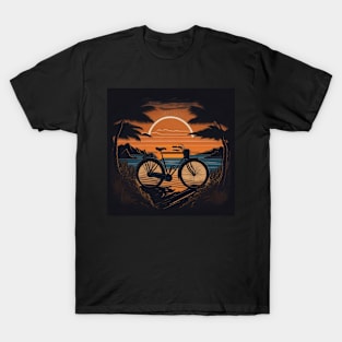 sunset and bicycle T-Shirt